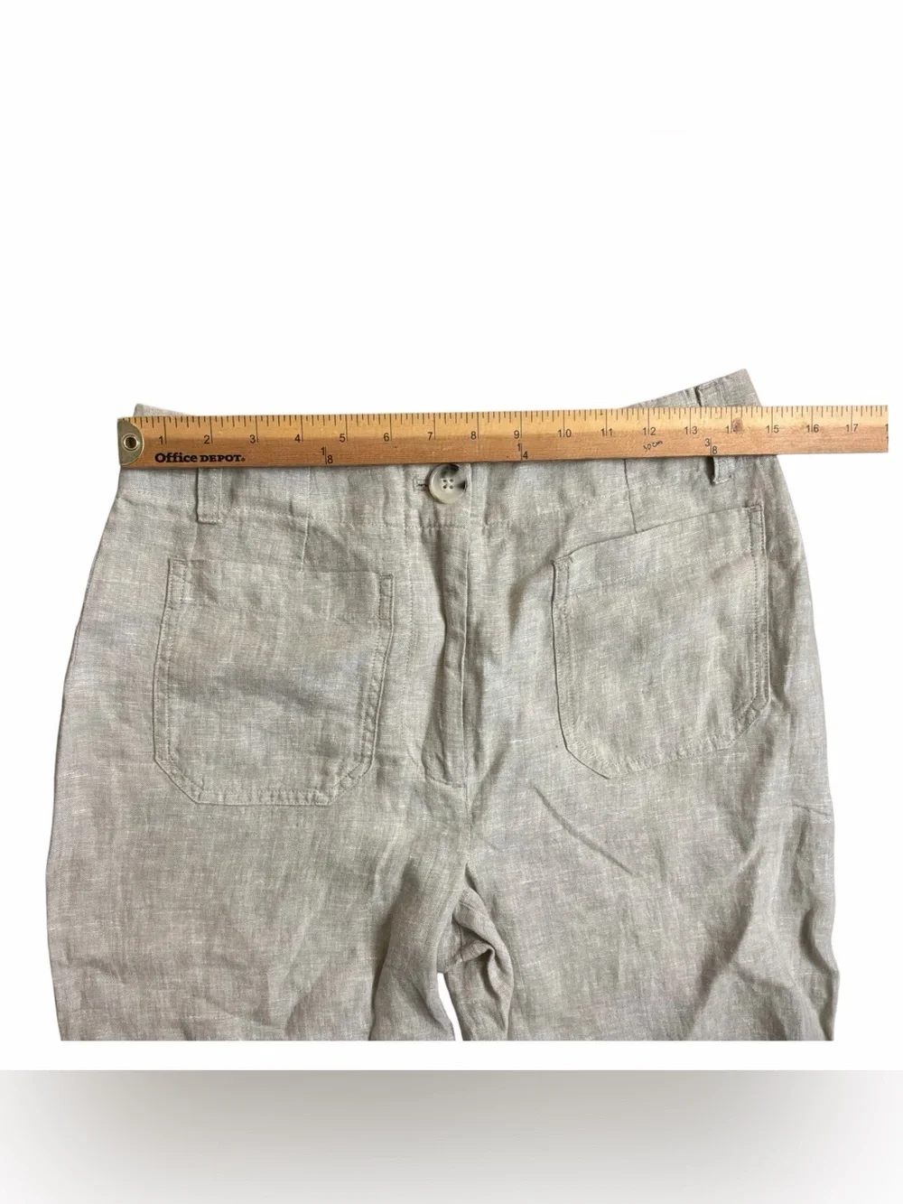 NWT Quince European Linen Patch Pocket Wide Leg Pants Size 6